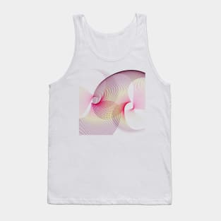 Flower pink abstract lineart Tank Top